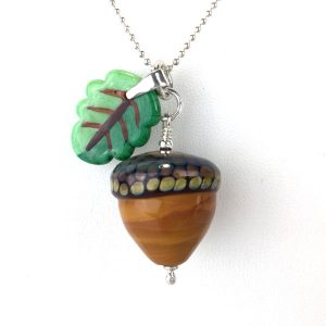 Acorn Pendant on Chain by Lucie Kovarova-Weir